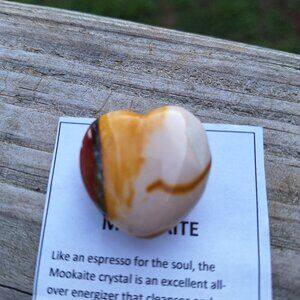 Heart shaper mookaite  gemstone  natural